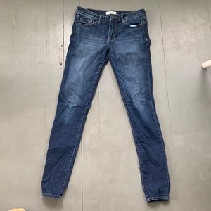 Medium dark wash skinny jeans